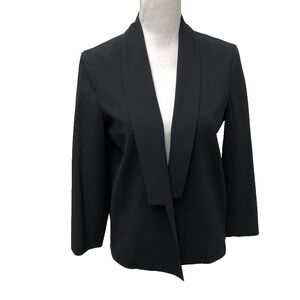 Brunello Cucinelli Wool Blazer Jacket Womens 42 Medium Black Career Teacher